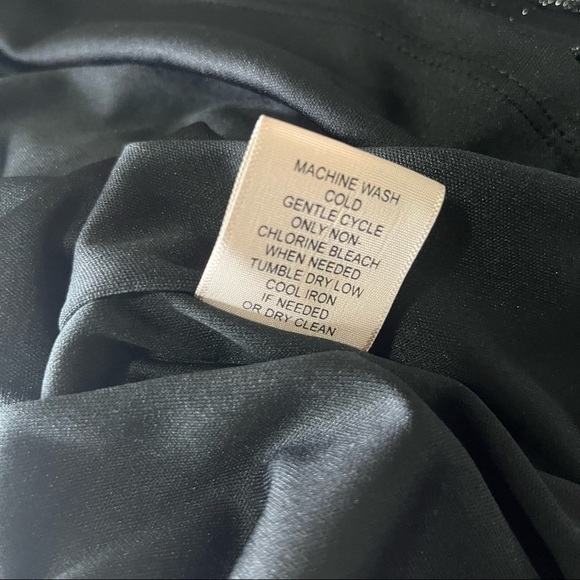 𝅺PHILOSOPHY Black & Silver Midi Cocktail Dress Size M - Picture 8 of 9